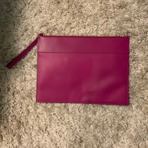 Kate Spade Saturday pink leather clutch